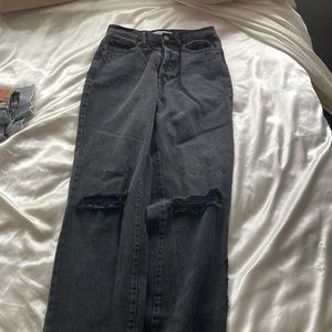 PacSun ripped black dad  jeans